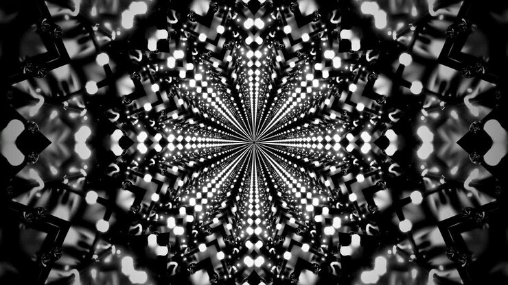 This visual display features a seamless loop of a tunnel like structure, filled with dynamic patterns and light, creating an immersive atmosphere perfect for relaxation or entertainment