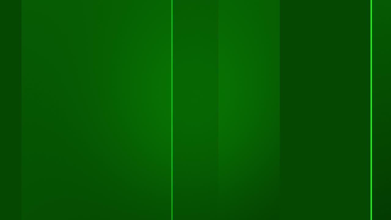 animación abstracta de formas rectangulares verdes deslizantes con reflejos en un fondo degradado