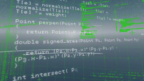 animazione digitale dell'elaborazione dei dati sulla rete di rete su sfondo grigio