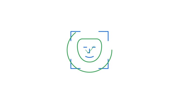 Digital Face Recognition Scanning Process Animation