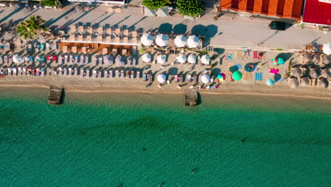 top-down view of pefkohori , greece