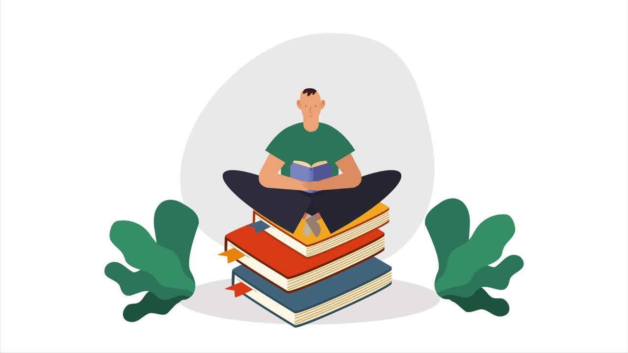 Person Reading Books