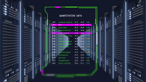 animation of digital data processing over computer servers