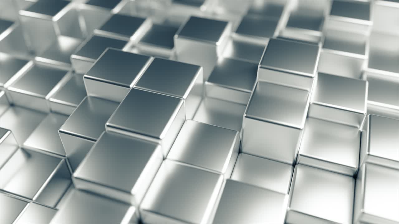 Cubi Metallici 3D Astratti