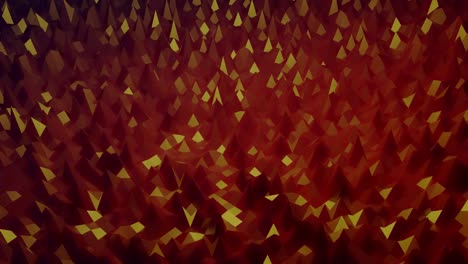 stylish creative abstract low poly background in 4k. abstract waves move on glossy surface in loop. smooth soft seamless animation. simple minimalistic geometric bg. red orange colors