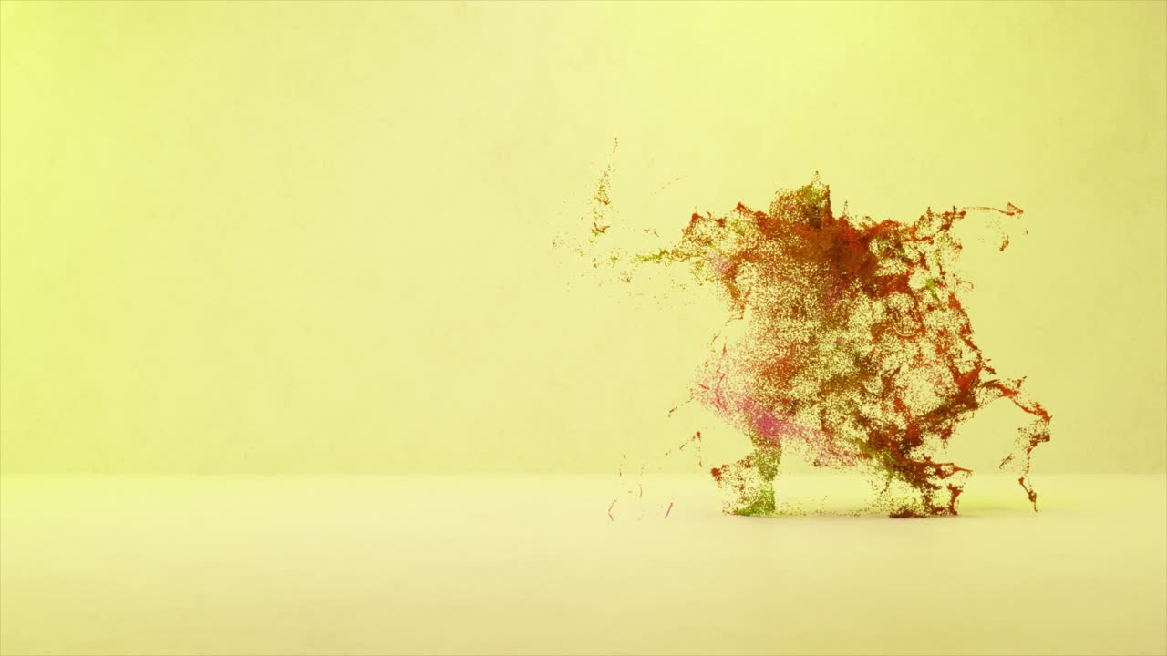 Danza astratta di particelle