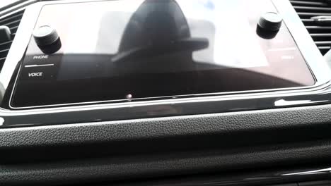 shiny car interior dash grey