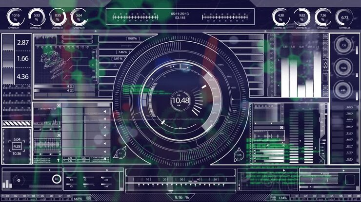 Animation of data processing over spots