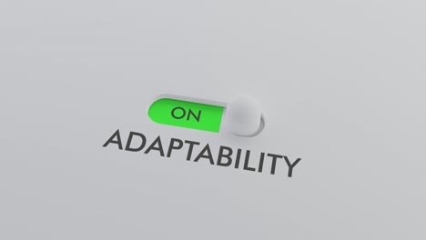 switching on the adaptability switch