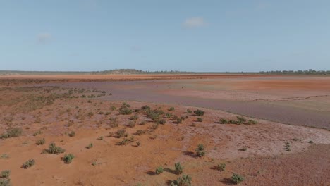 bright daytime clip of desert in australian outback on hot summer day