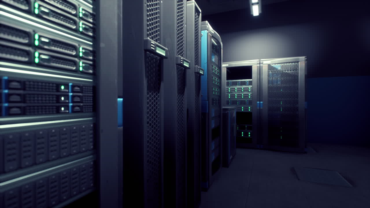 Inside a Modern Data Center: Rows of Servers