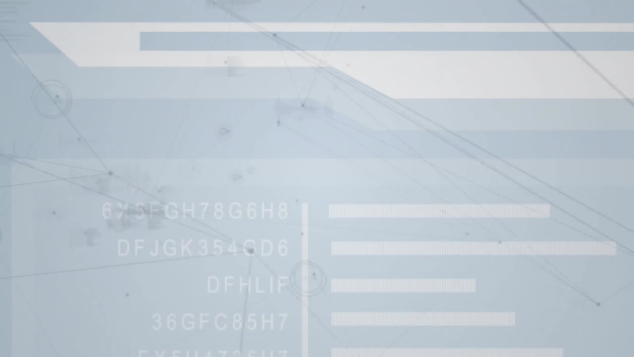Animation of network of connections over data processing
