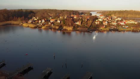 aerial view of picturesque cottages on summer paradise brandaholm in karlskrona, sweden-7