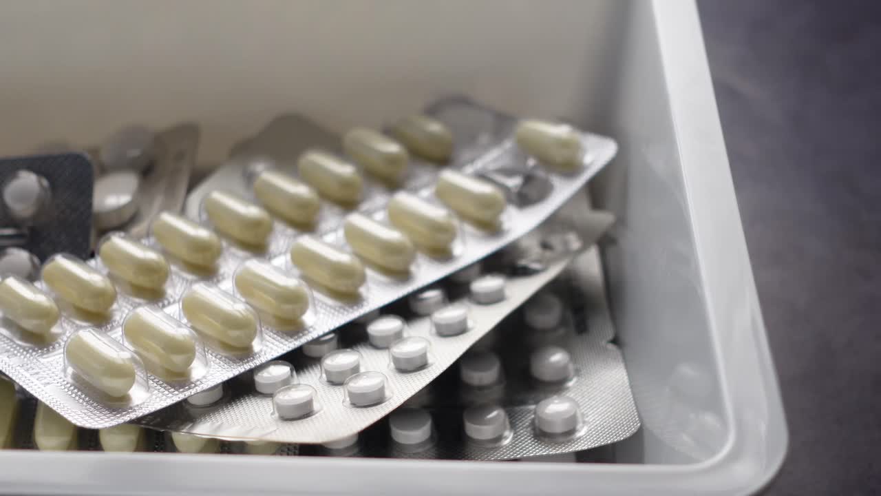 Assorted Medications in a Storage Container