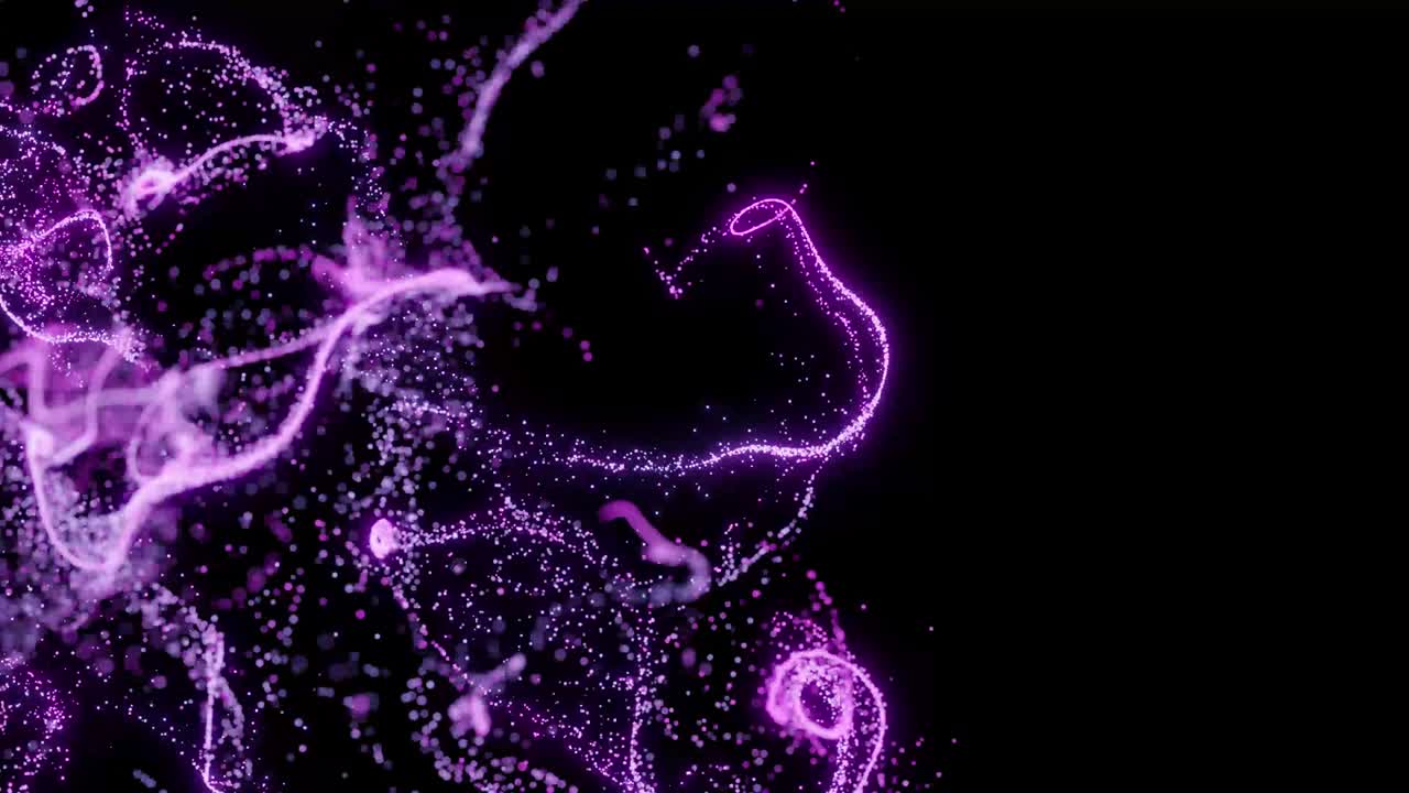 Abstract digital particle background. Particle flow. Animation cyber or technology background. 3d rendering.