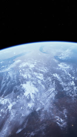 la tierra desde el espacio por la noche