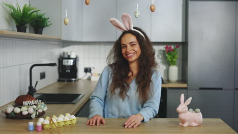 woman in easter kitchen