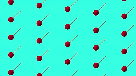 lollipop sucker candy, rotation animation on color background. pop art style