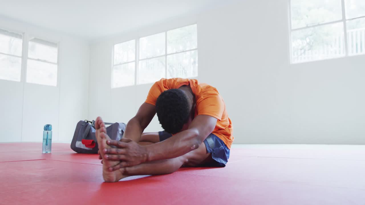Caucasian woman doing push ups