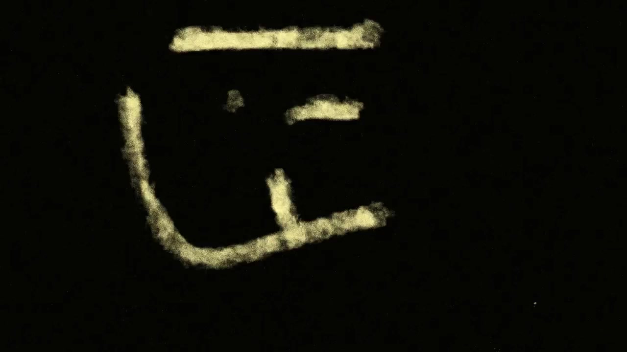 Handwritten Chalk Text Appearing on Black Background