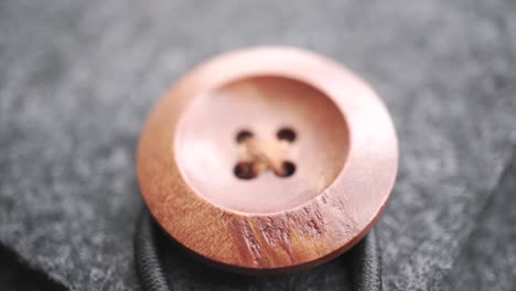 wooden button on non woven acrylic bag