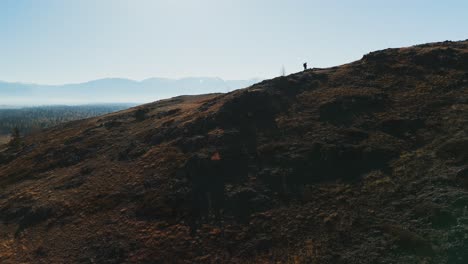 hiker on mountain top