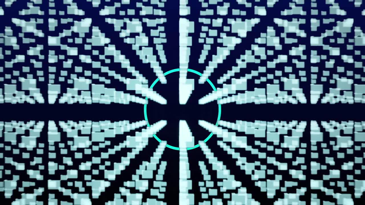 animación de un candado de seguridad en línea con una placa de circuito de computadora en el fondo