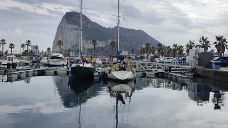 Static-Shot-Of-Fishing-Boats-Anchored-Side-By-Side-At-Marvelous-Marina-Port