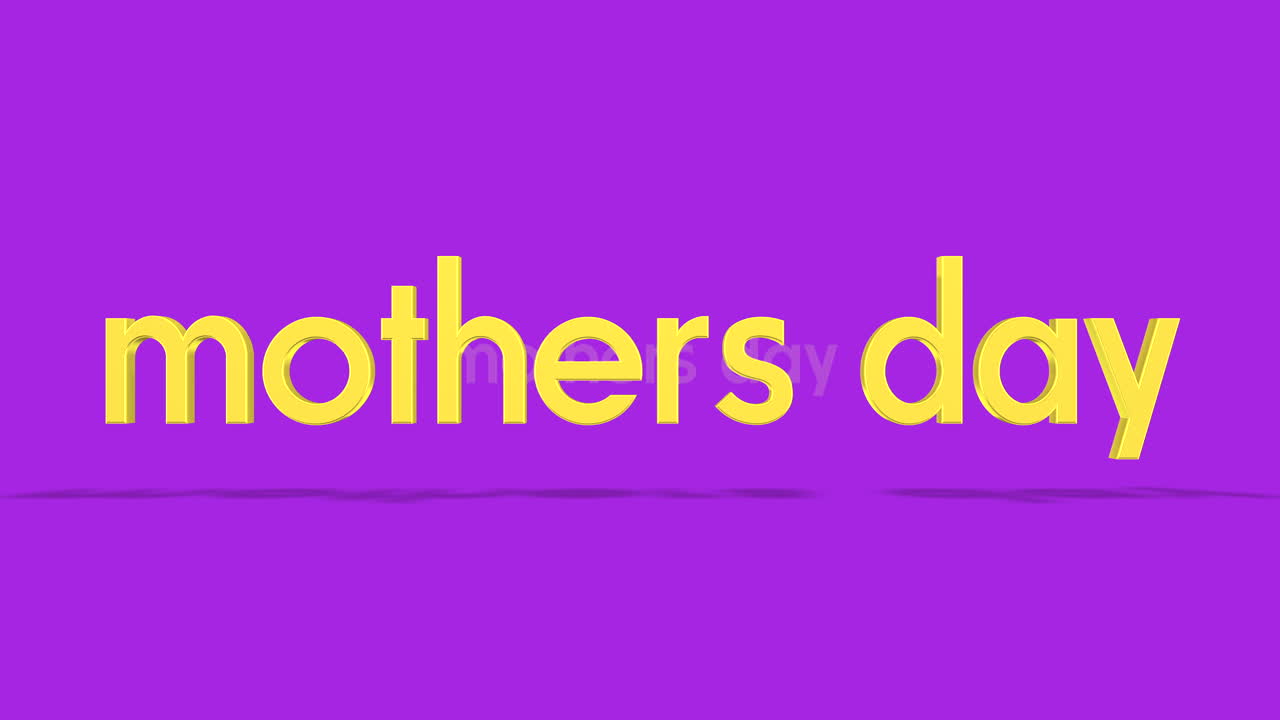 Rolling Mothers Day text on purple gradient color