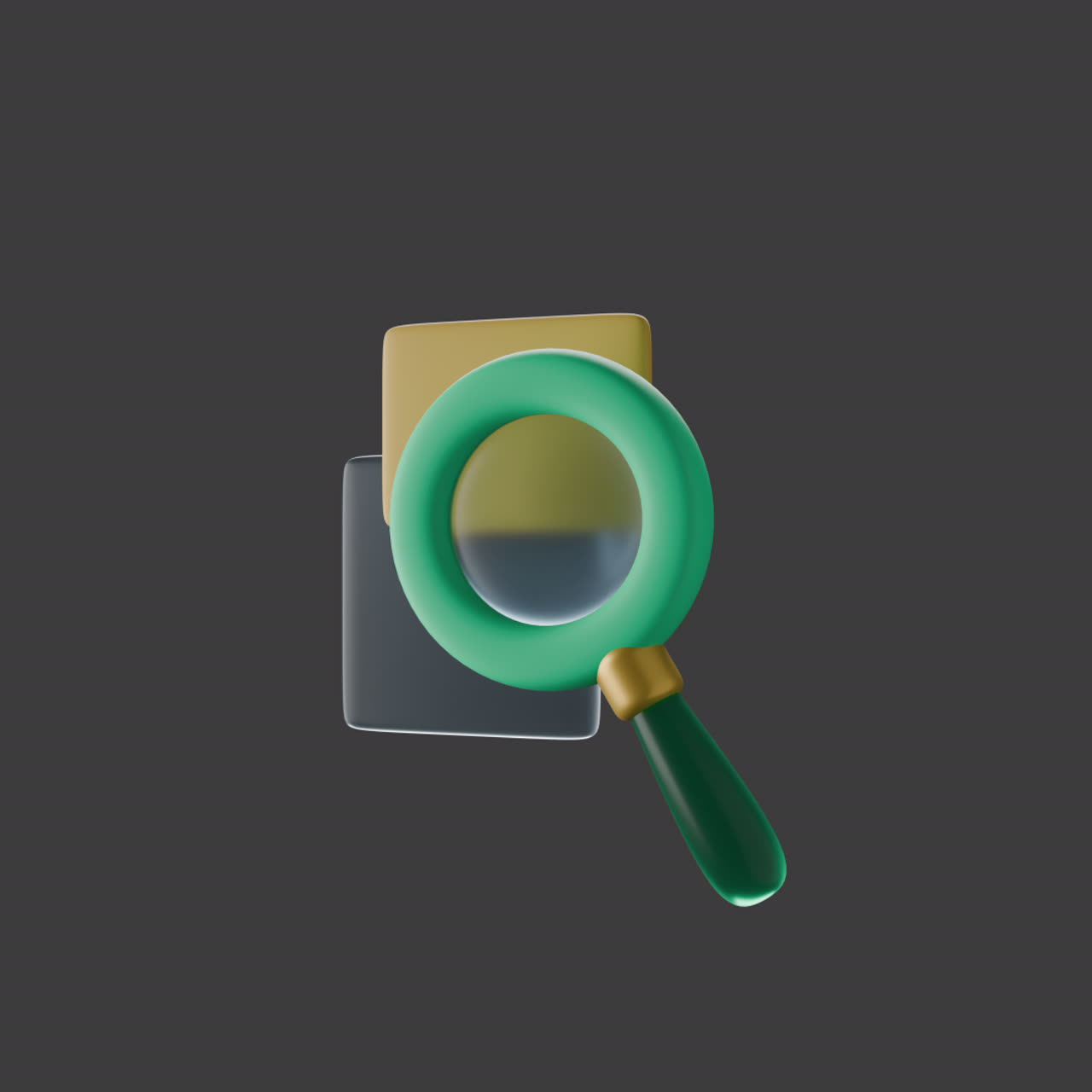 3D Magnifying Glass Icon