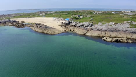 beach at kilkieran bay, ardmore, connemara, county galway, ireland, july 2021