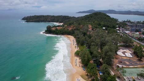 ocean waves crashing on surin beach phuket thailand may 2025