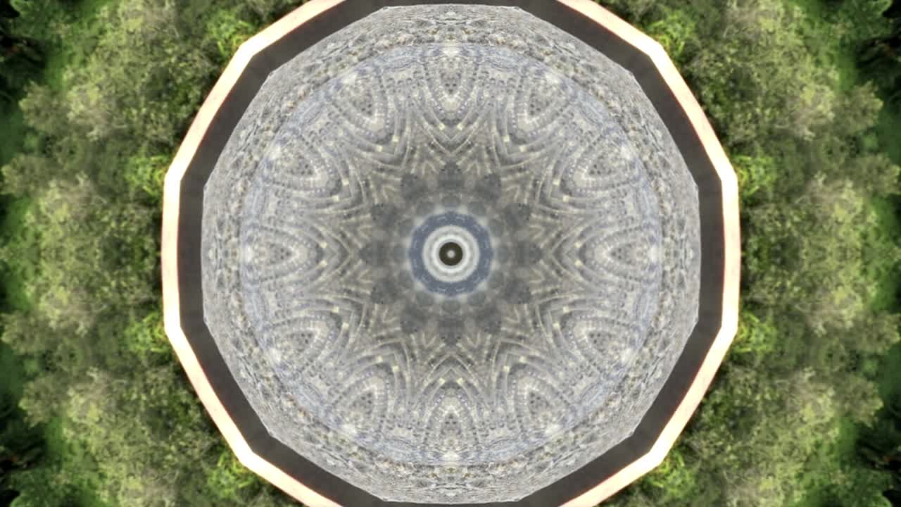 composición abstracta tropical verde