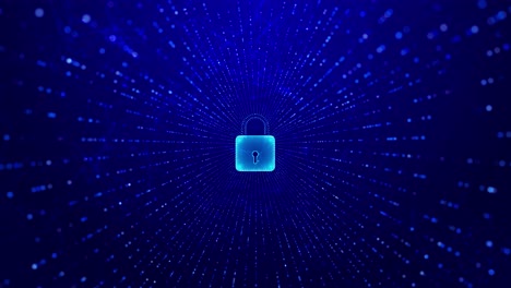 Futuristic hud security safety data protection icon of cyber security digital data network