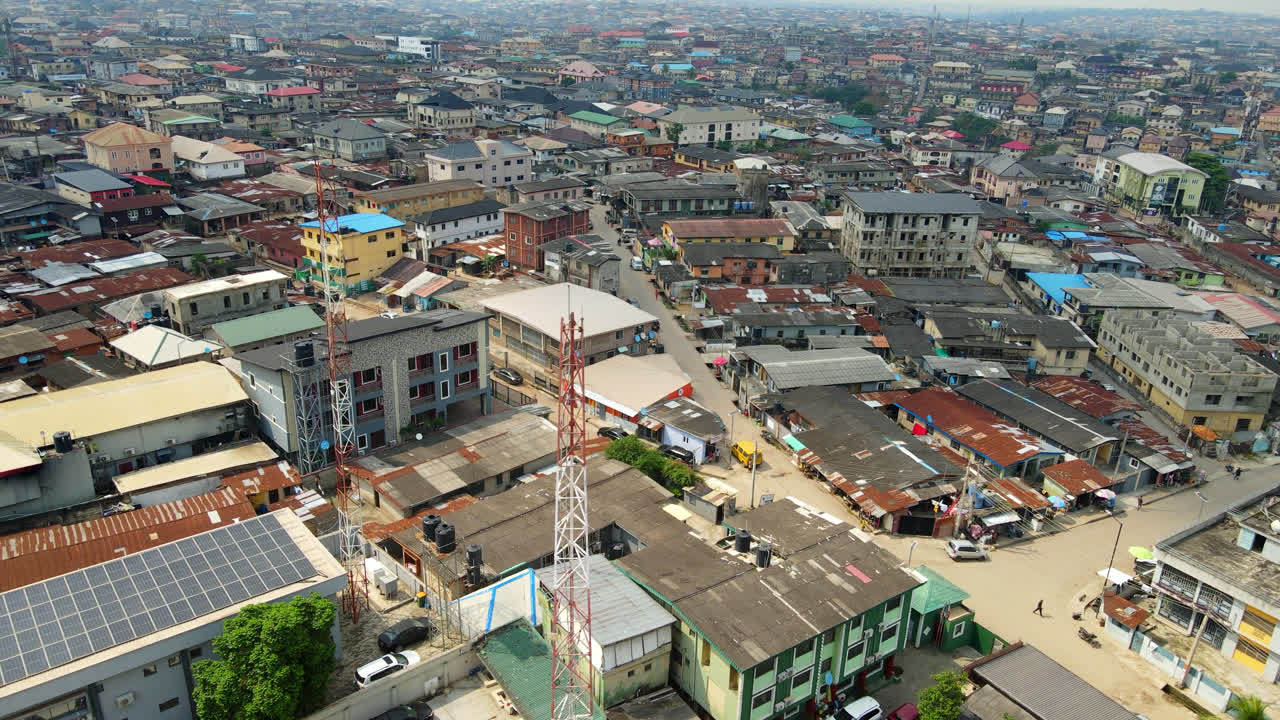 Ariel view shot of lagos state Nigeria