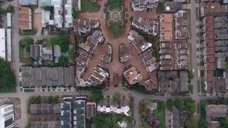 Vista-Panorámica-Del-Próspero-Barrio-Militar-De-Arroz-En-Houston,-Texas