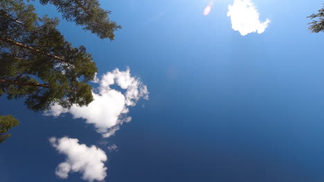 time lapse birth of clouds in the blue sky