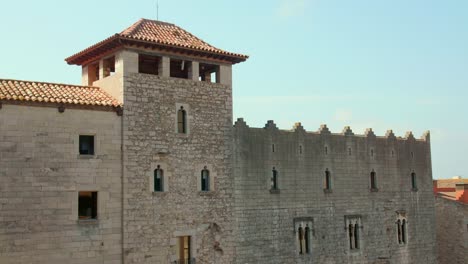 exterior of historic building of demarcation of girona of the college of architects of catalonia in spain