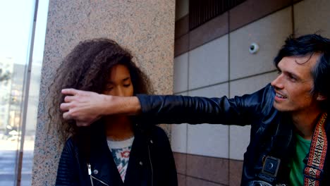 female model posing for a photoshoot in the city 4k