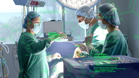 animation of scientific data processing over diverse surgeons in hospital