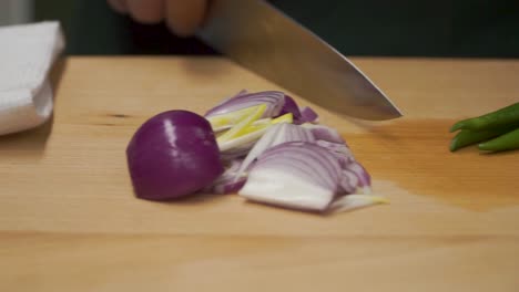 chopping vegetables for cooking