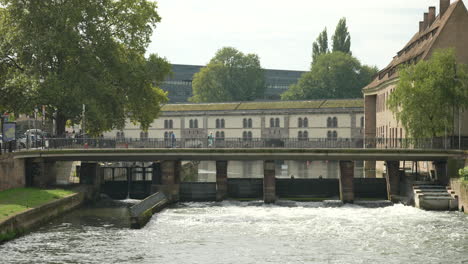 People-Walking-over-the-Canal-Bridge