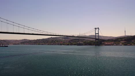 el puente de los mártires del 15 de julio, el puente del bósforo desde el cielo.