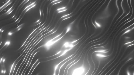 3d render silver wave abstract background.  slowly flows in silver colors. slow texture animation. 4k loop