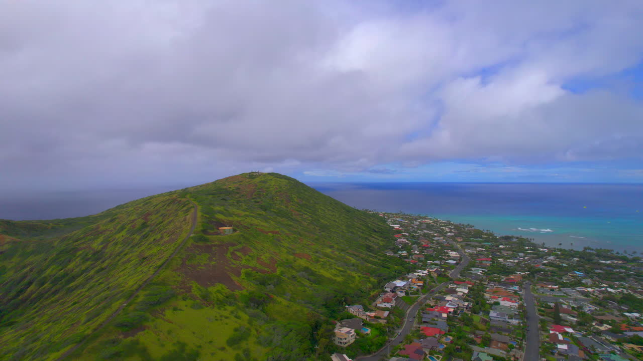 Pacific Ocean view from Hawaii Kai Lookout and a view of the southeast coast of Oahu Hawaii