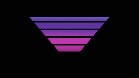 Retro colorful triangle in deep space