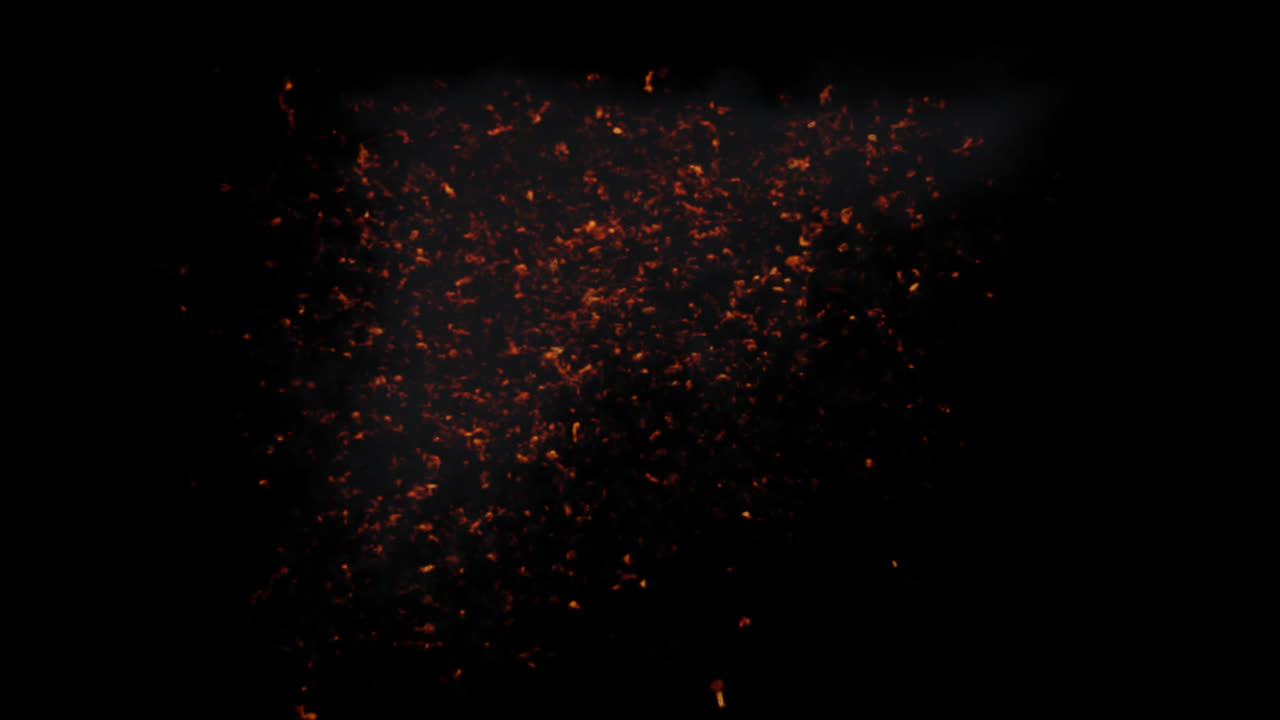 partículas de fuego y humo