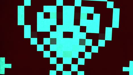 píxeles verdes degradados de movimiento en 8 bits de arquitectura 1