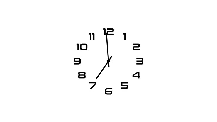 Animated Clock with Fast Moving Hands on White Background