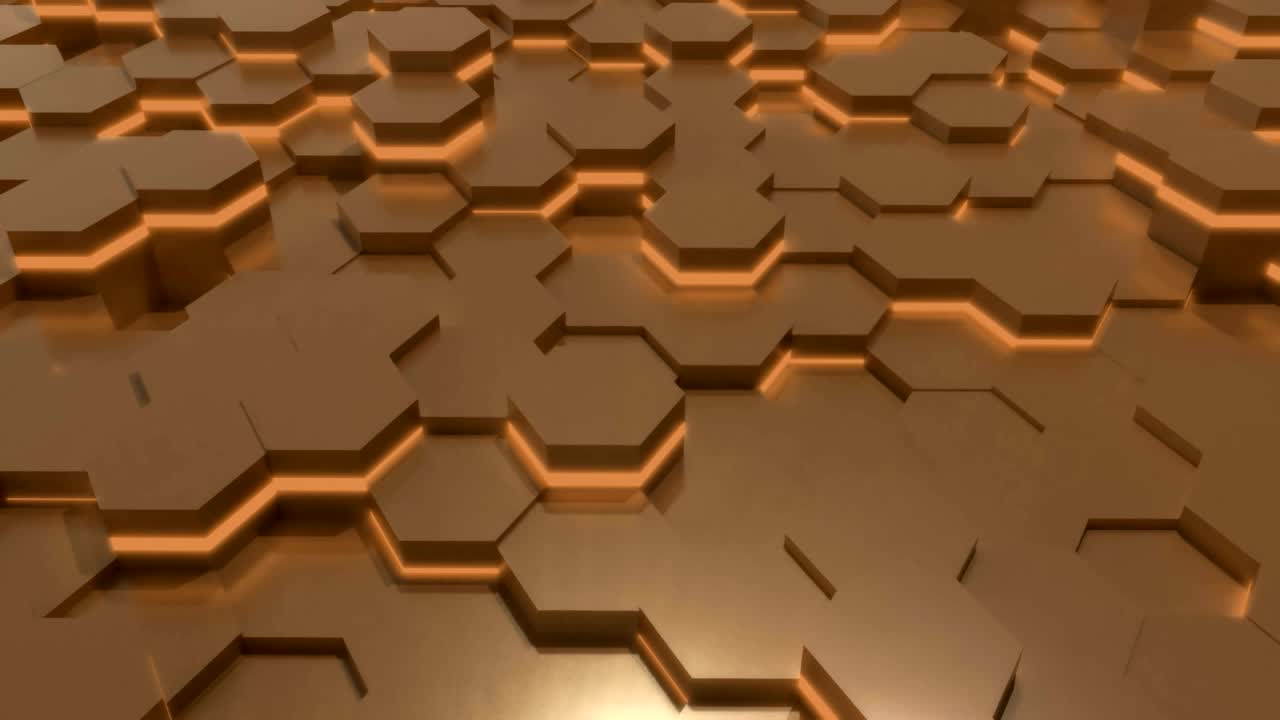 4K Abstract Tech Honeycomb Grid.